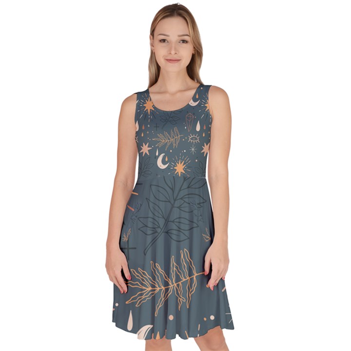 Bohemian Dreams  Knee Length Skater Dress With Pockets