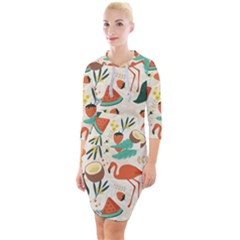 Fruity Summer Quarter Sleeve Hood Bodycon Dress by HWDesign