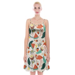 Fruity Summer Spaghetti Strap Velvet Dress by HWDesign