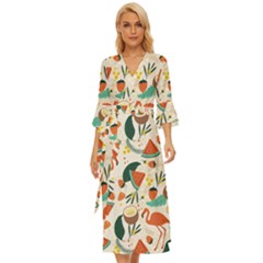 Fruity Summer Midsummer Wrap Dress by HWDesign