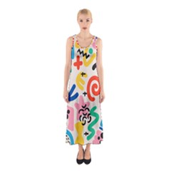 Popping Colors Sleeveless Maxi Dress by HWDesign