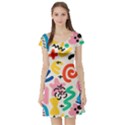 Popping Colors Short Sleeve Skater Dress View1