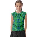 Vines Of Beautiful Flowers On A Painting In Mandala Style Kids  Raglan Cap Sleeve Tee View1