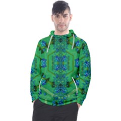 Vines Of Beautiful Flowers On A Painting In Mandala Style Men s Pullover Hoodie