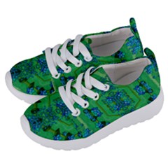 Vines Of Beautiful Flowers On A Painting In Mandala Style Kids  Lightweight Sports Shoes by pepitasart