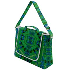 Vines Of Beautiful Flowers On A Painting In Mandala Style Box Up Messenger Bag by pepitasart