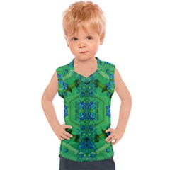 Vines Of Beautiful Flowers On A Painting In Mandala Style Kids  Sport Tank Top