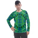 Vines Of Beautiful Flowers On A Painting In Mandala Style Men s Pique Long Sleeve Tee View1