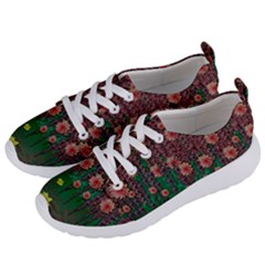 Floral Vines Over Lotus Pond In Meditative Tropical Style Women s Lightweight Sports Shoes by pepitasart