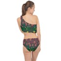 Floral Vines Over Lotus Pond In Meditative Tropical Style Spliced Up Two Piece Swimsuit View2