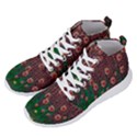 Floral Vines Over Lotus Pond In Meditative Tropical Style Men s Lightweight High Top Sneakers View2