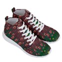 Floral Vines Over Lotus Pond In Meditative Tropical Style Men s Lightweight High Top Sneakers View3