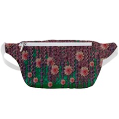 Floral Vines Over Lotus Pond In Meditative Tropical Style Waist Bag  by pepitasart