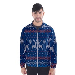 Knitted-christmas-pattern 001 Men s Windbreaker by nate14shop