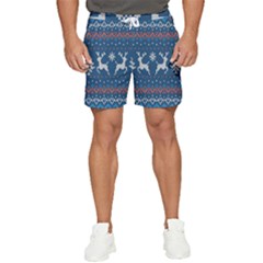 Knitted-christmas-pattern 001 Men s Runner Shorts by nate14shop