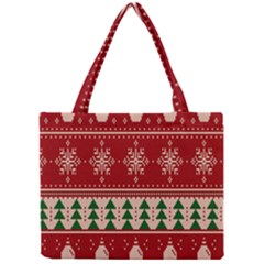 Knitted-christmas-pattern Mini Tote Bag