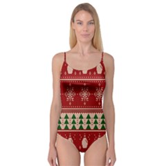 Knitted-christmas-pattern Camisole Leotard  by nate14shop