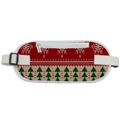 Knitted-christmas-pattern Rounded Waist Pouch