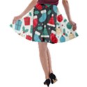 Pack-christmas-patterns A-line Skater Skirt View2