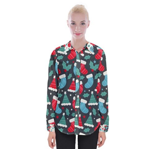 Pack-christmas-patterns Womens Long Sleeve Shirt by nate14shop