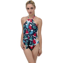 Pack-christmas-patterns Go With The Flow One Piece Swimsuit by nate14shop