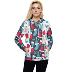 Pack-christmas-patterns Women s Lightweight Drawstring Hoodie by nate14shop