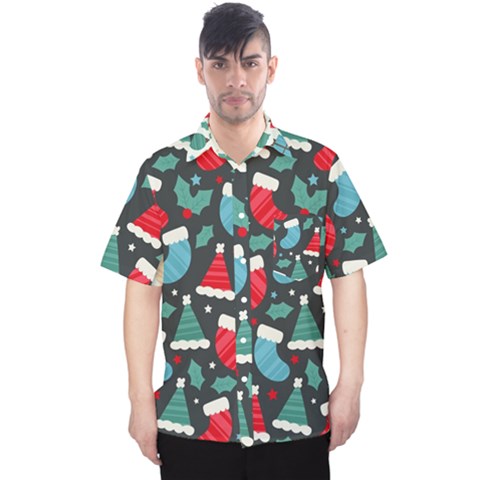 Pack-christmas-patterns Men s Hawaii Shirt by nate14shop