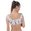 Seamless-background-with-spaceships-stars Cap Sleeve Ring Bikini Top View2