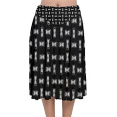 Fantasy Ethnic Caricature Motif Pattern Velvet Flared Midi Skirt by dflcprintsclothing