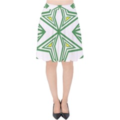 Abstract Pattern Geometric Backgrounds Velvet High Waist Skirt by Eskimos