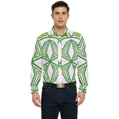 Abstract Pattern Geometric Backgrounds Men s Long Sleeve  Shirt by Eskimos