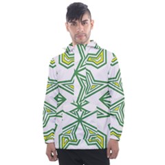 Abstract Pattern Geometric Backgrounds Men s Front Pocket Pullover Windbreaker