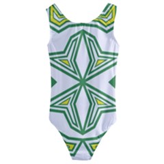 Abstract Pattern Geometric Backgrounds Kids  Cut-out Back One Piece Swimsuit by Eskimos