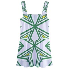 Abstract Pattern Geometric Backgrounds Kids  Layered Skirt Swimsuit by Eskimos