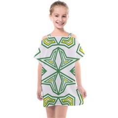 Abstract Pattern Geometric Backgrounds Kids  One Piece Chiffon Dress by Eskimos