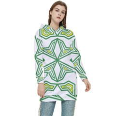 Abstract Pattern Geometric Backgrounds Women s Long Oversized Pullover Hoodie