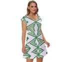 Abstract pattern geometric backgrounds Short Sleeve Tiered Mini Dress View3