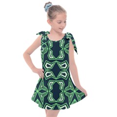 Abstract Pattern Geometric Backgrounds  Kids  Tie Up Tunic Dress by Eskimos