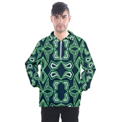 Abstract Pattern Geometric Backgrounds  Men s Half Zip Pullover