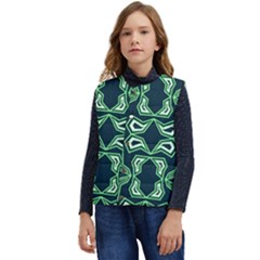 Abstract Pattern Geometric Backgrounds  Kid s Short Button Up Puffer Vest	