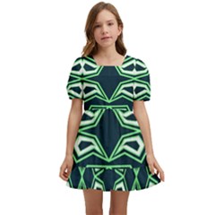 Abstract Pattern Geometric Backgrounds  Kids  Short Sleeve Dolly Dress by Eskimos