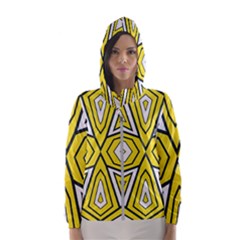 Abstract Pattern Geometric Backgrounds  Women s Hooded Windbreaker