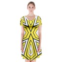 Abstract pattern geometric backgrounds  Short Sleeve V-neck Flare Dress View1