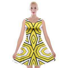 Abstract Pattern Geometric Backgrounds  Velvet Skater Dress