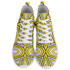 Abstract Pattern Geometric Backgrounds  Men s Lightweight High Top Sneakers by Eskimos