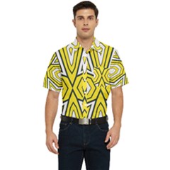 Abstract Pattern Geometric Backgrounds  Men s Short Sleeve Pocket Shirt  by Eskimos