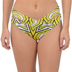 Abstract Pattern Geometric Backgrounds  Double Strap Halter Bikini Bottom by Eskimos