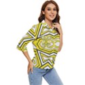 Abstract pattern geometric backgrounds  Women s Quarter Sleeve Pocket Shirt View2