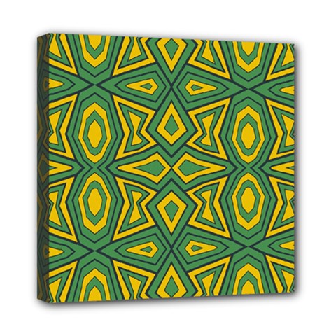 Abstract Pattern Geometric Backgrounds Mini Canvas 8  X 8  (stretched) by Eskimos