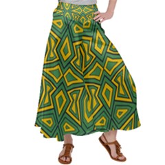 Abstract Pattern Geometric Backgrounds Satin Palazzo Pants by Eskimos